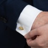 ΚINISI YELLOW GOLD CUFFLINKS 