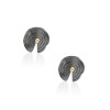 CHOROCHRONOS - 18K GOLD, TITANIUM AND DIAMOND EARRINGS _MM3 grey