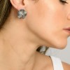 CHOROCHRONOS - 18K GOLD, TITANIUM AND DIAMOND EARRINGS _MM3 grey