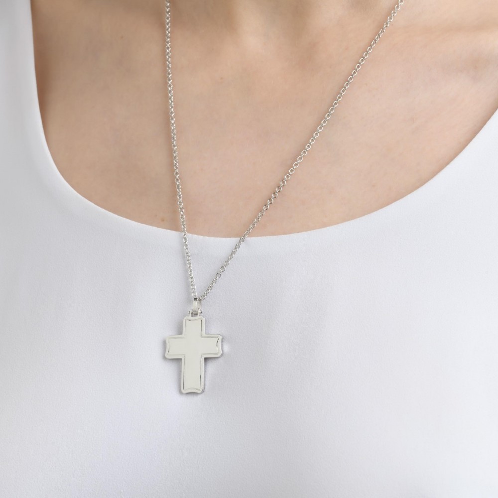 WHITE GOLD CROSS - L2 - GM