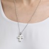 WHITE GOLD CROSS - F