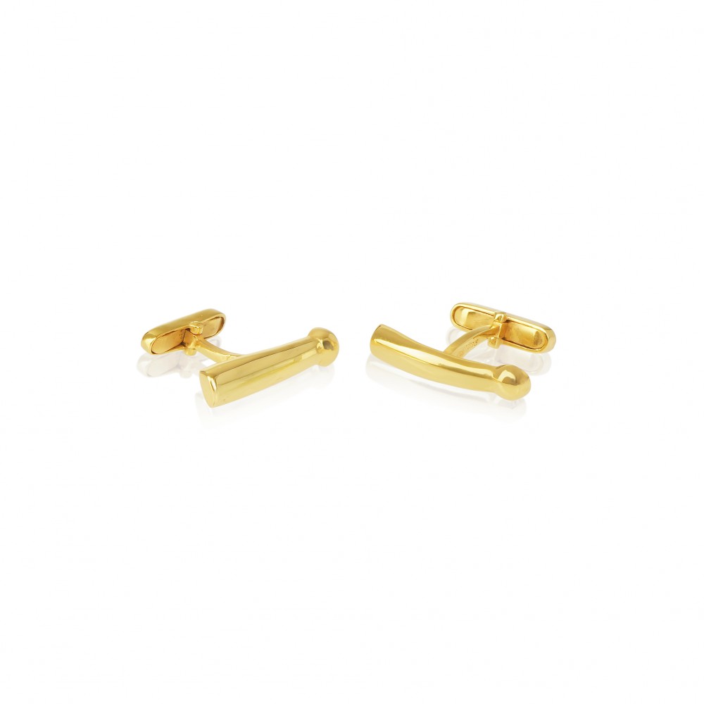 ECHOS 1 YELLOW GOLD CUFFLINKS 