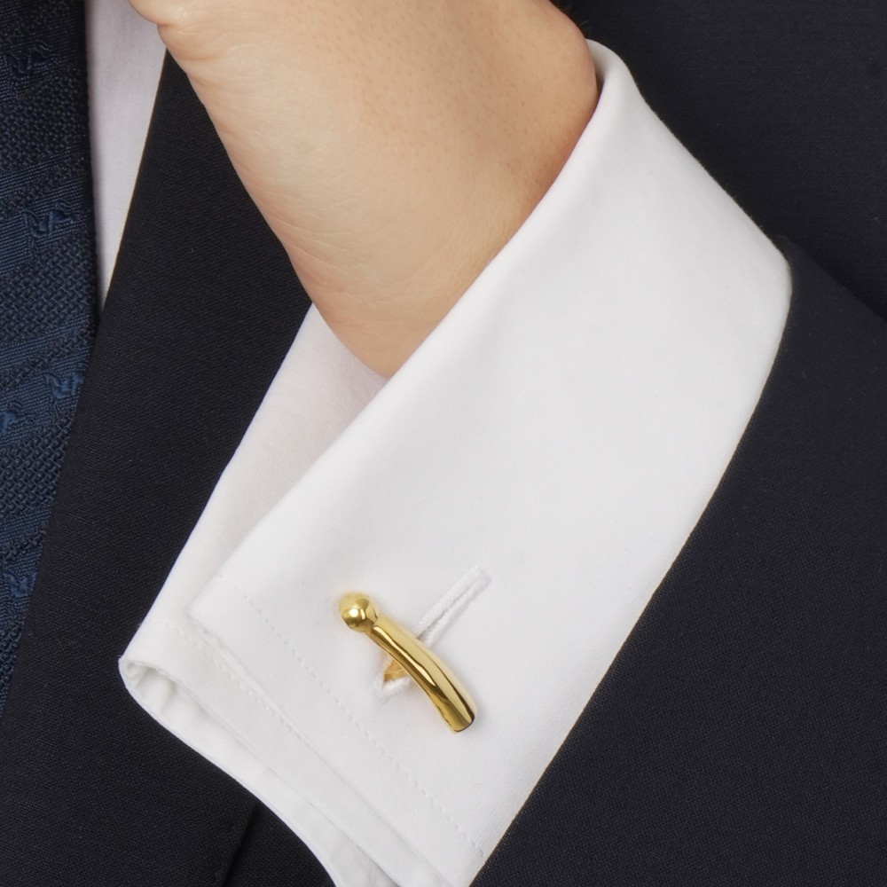 ECHOS 1 YELLOW GOLD CUFFLINKS 