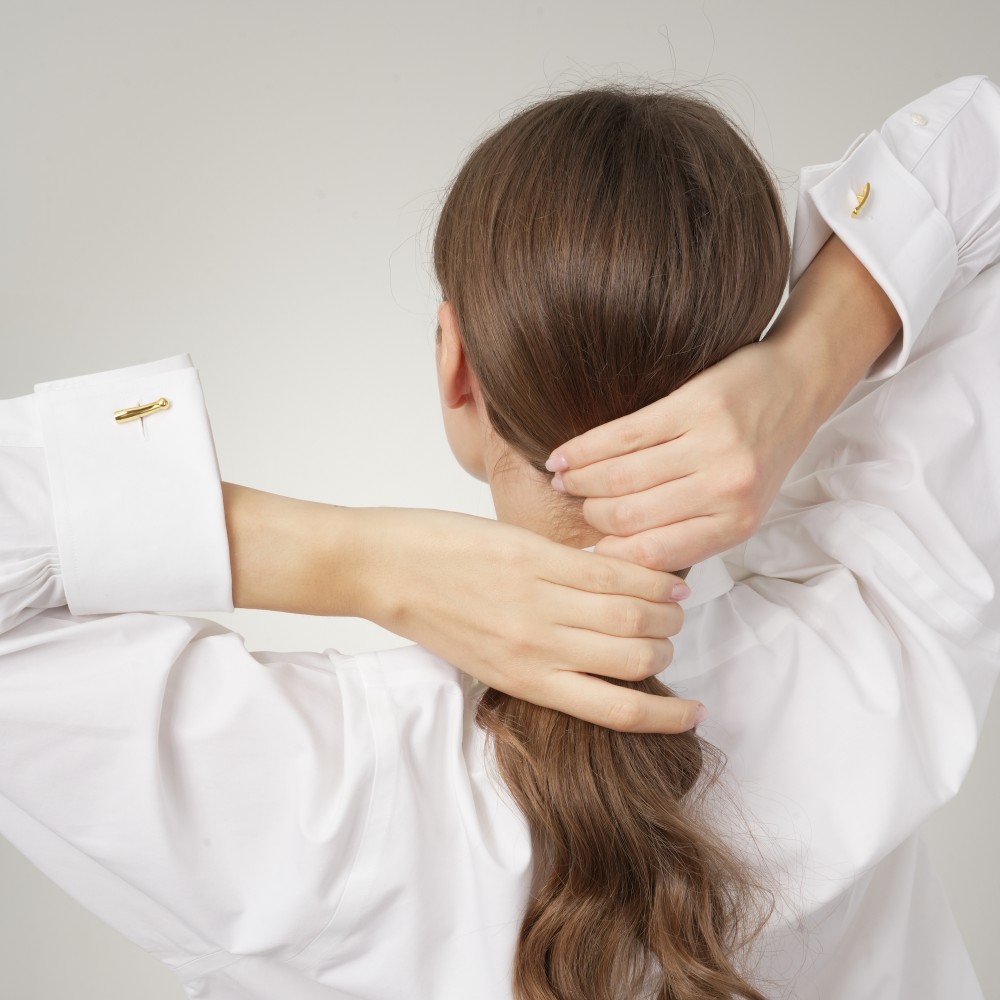 ECHOS 1 YELLOW GOLD CUFFLINKS 