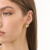 ECHOS T YELLOW GOLD EARRINGS WITH PEARLS