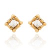 ECHOS T YELLOW GOLD EARRINGS WITH PEARLS