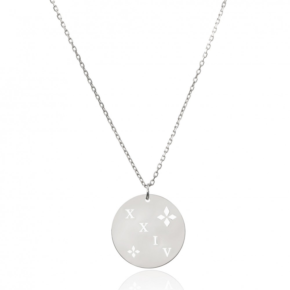 ENASTRON - NECKLACE _ S925 WHITE GOLD COLOUR