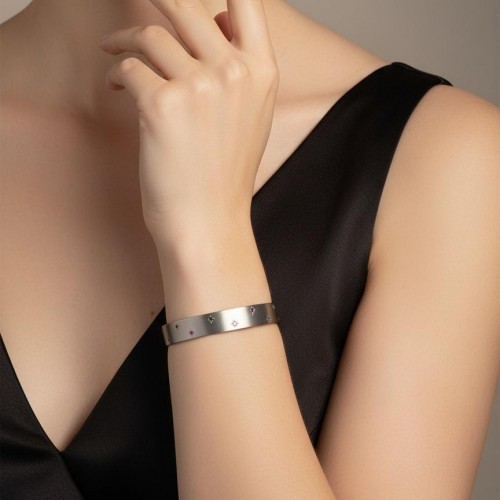 FORMA  - 12 SEMIPRECIOUS TITANIUM BRACELET  _MM _ silver