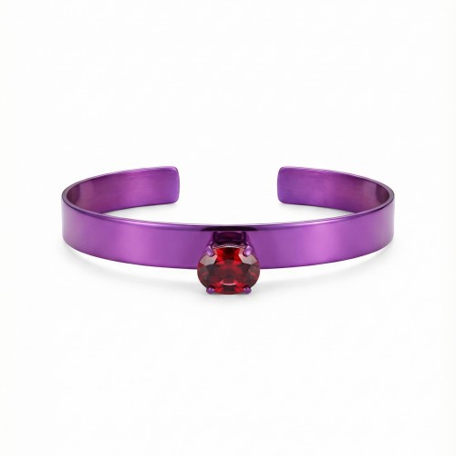 FORMA  - RED GARNET TITANIUM BRACELET  _MM _ magenta
