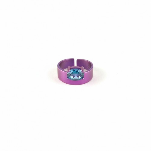 FORMA  - BLUE TOPAZ TITANIUM RING  _MM _ magenta
