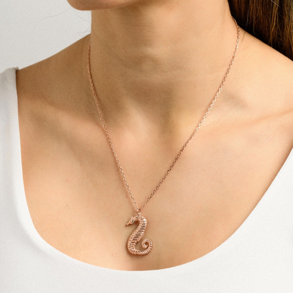 IPPOKAMPOS NECKLACE 2 _ LM Rose Gold colour  