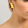 ORTHOGONIA SYMMETRIA YELLOW GOLD EARRINGS _LM3