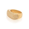 PAVE YELLOW GOLD BRILLIANT CUT DIAMOND RING _ LM