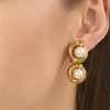 PERIVALLON 4 PEARLS YELLOW GOLD EARRINGS