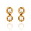 PERIVALLON 4 PEARLS YELLOW GOLD EARRINGS
