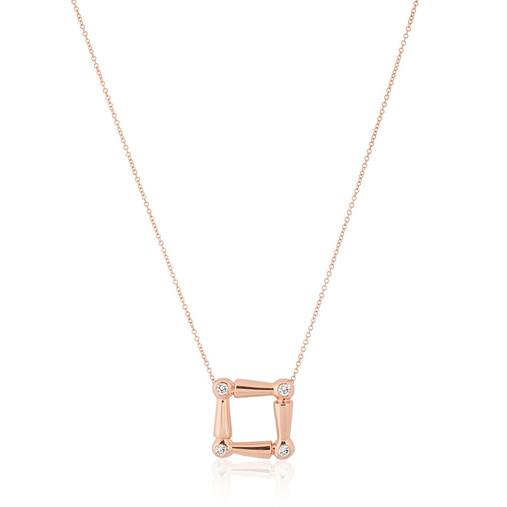ECHOS-T 18K ROSE GOLD DIAMOND NECKLACE _4D.SM