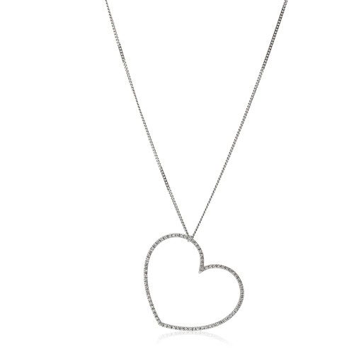 Brilliant cut diamonds Heart Necklace