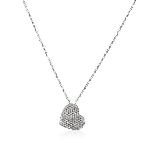 Brilliant cut diamonds Heart Necklace