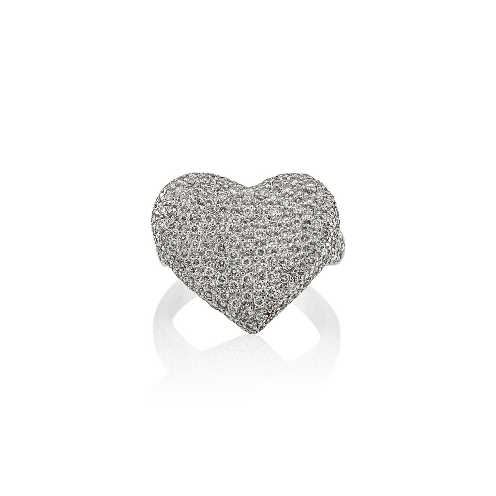 Brilliant cut diamonds Heart Ring