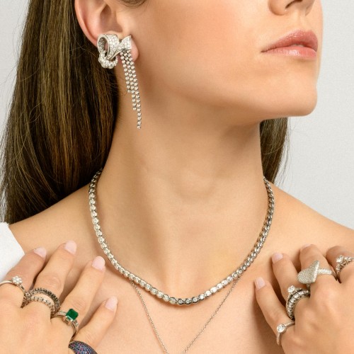 Brilliant cut diamonds Heart Necklace