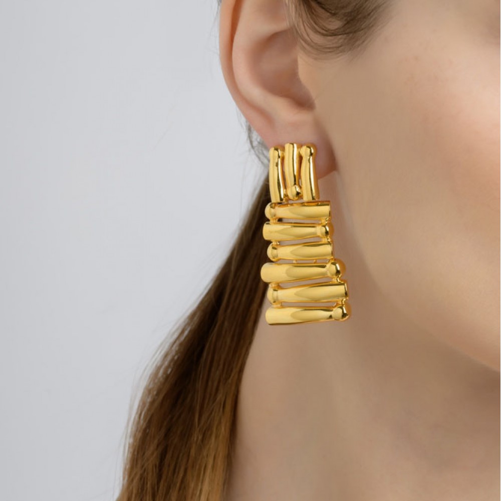 ECHOS -KR  WHITE GOLD EARRINGS