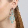 TURQUOISE & DIAMOND EARRINGS 
