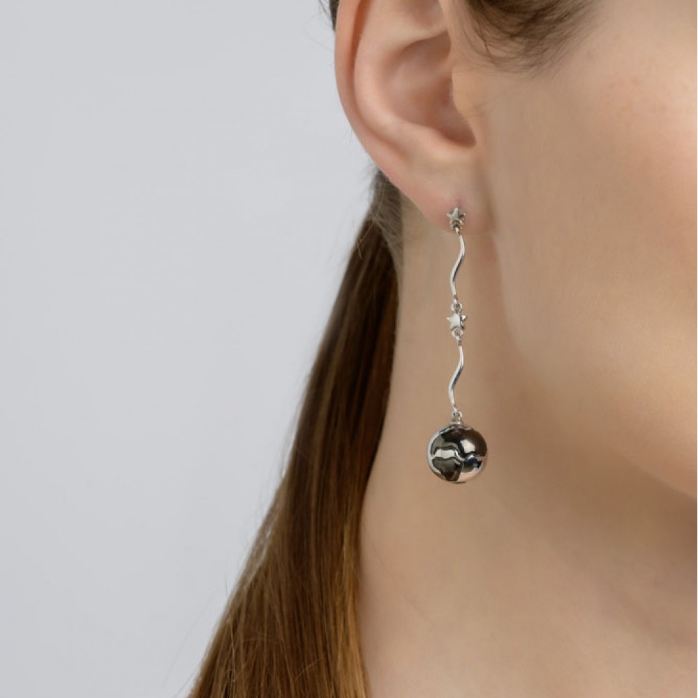 HYDROGIOS WHITE GOLD EARRINGS  - KR