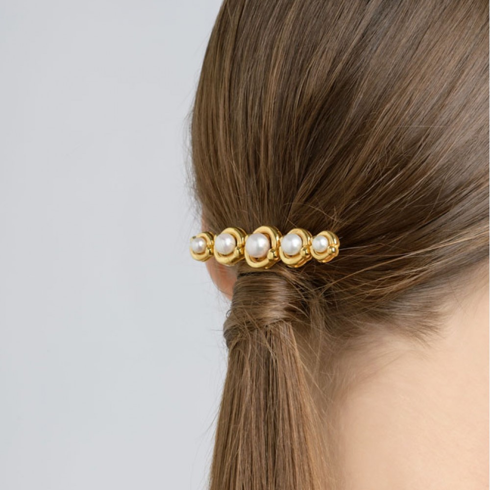 PERIVALLON PEARLS ROSE GOLD BROOCH  