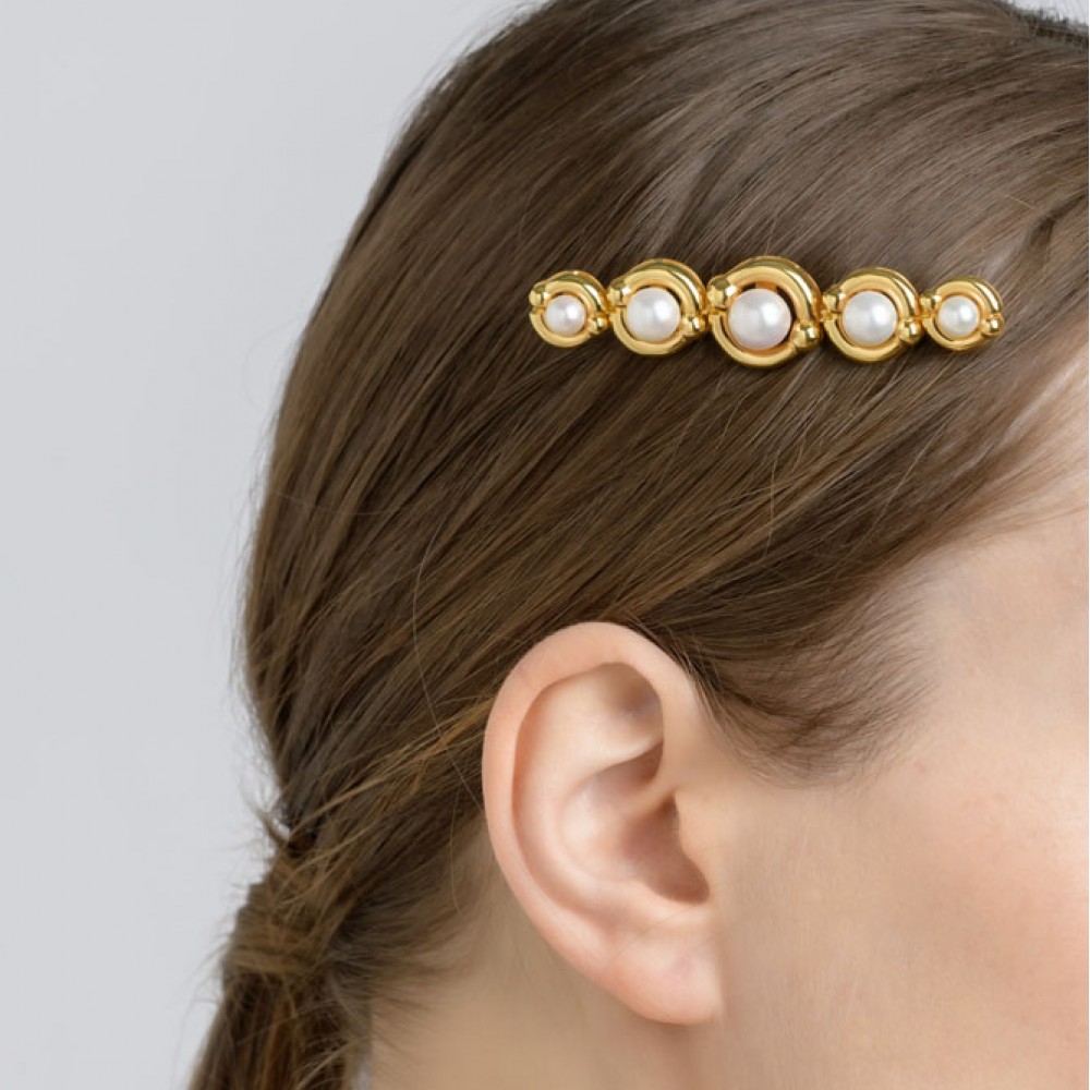 PERIVALLON PEARLS ROSE GOLD BROOCH  
