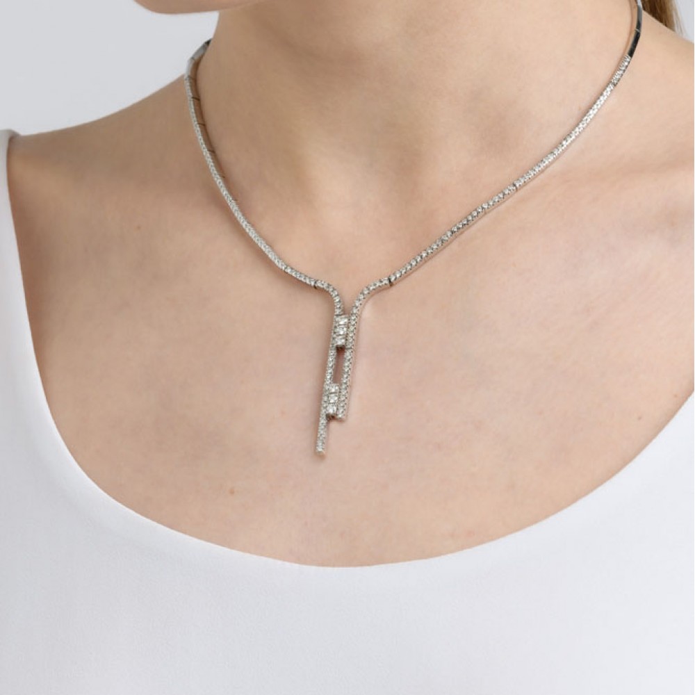 TIE DIAMOND NECKLACE TIE DIAMOND NECKLACE