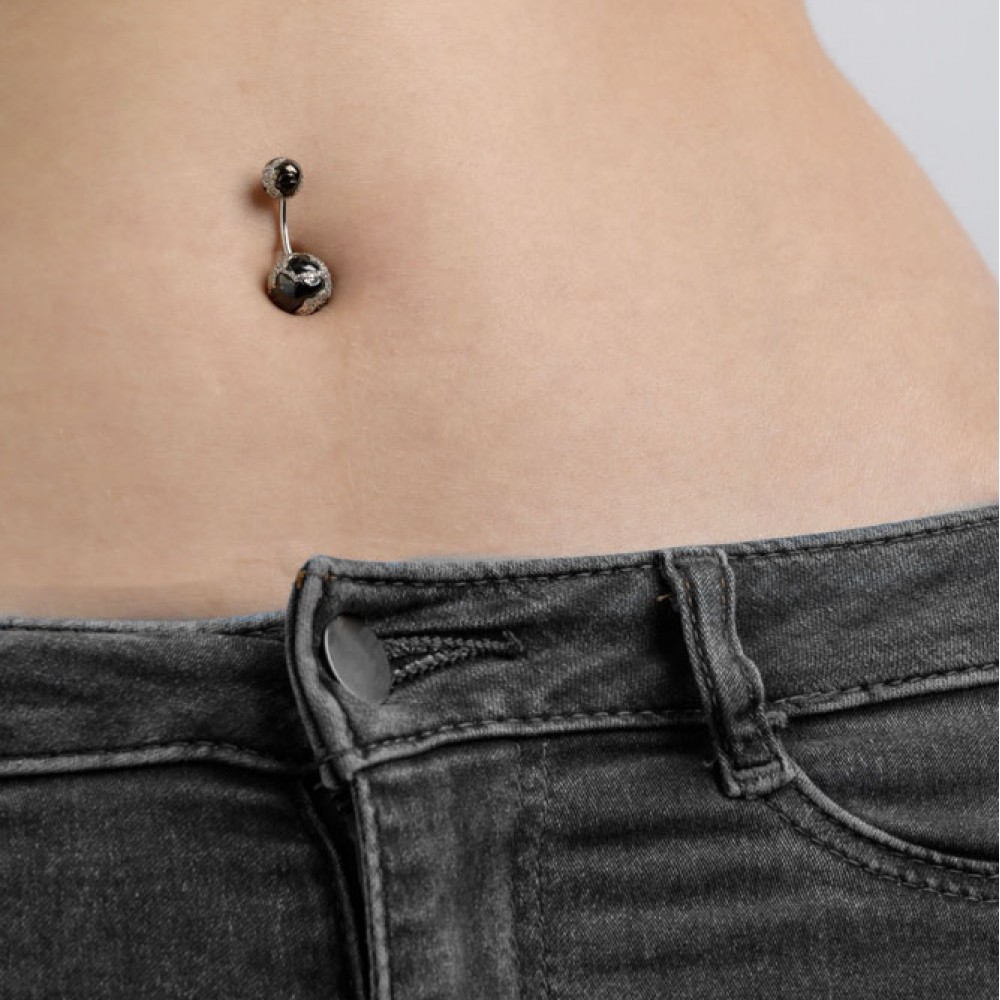 HYDROGIOS -Τ DIAMOND BELLY BUTTON RING