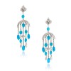 TURQUOISE & DIAMOND EARRINGS 