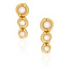 PERIVALLON 6 PEARLS YELLOW GOLD EARRINGS