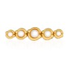 PERIVALLON PEARLS YELLOW GOLD BROOCH  