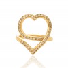 HEART _ 18K YELLOW GOLD DIAMOND RING